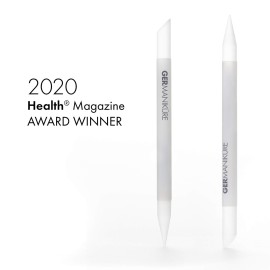 GERMANIKURE Clear Glass Cuticle Stick in Leather Sleeve - Ethically Made in Czech Republic - Cuticle Pusher & Remover, Callous & Dry Skin Fingertip File, Nail Shaper GERMANIKURE Clear Glass Cuticle Stick in Leather Sleeve - Ethically Made in Czech Republic - Cuticle Pusher & Remover, Callous & Dry Skin Fingertip File, Nail Shaper