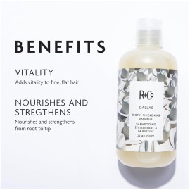 R+Co Dallas Thickening Shampoo | Biotin for Hair Growth, Thickening, + Strengthening | Vegan + Cruelty-Free |