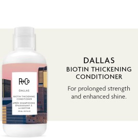 R+Co Dallas Biotin Thickening Conditioner | Weightless Hydration, Strengthens + Enhances Shine | Vegan + Cruelty-Free | 8.5 Oz