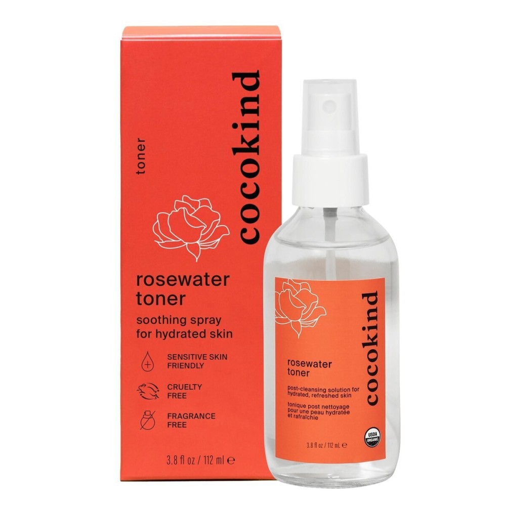 Rosewater Facial Toner by Cocokind, Multipurpose Spray to Set Makeup, Double Cleanse, and Balance Skins pH, Made with Rose Hydrosol, 4 Fl Oz Rosewater Facial Toner by Cocokind, Multipurpose Spray to Set Makeup, Double Cleanse, and Balance Skins pH, Made with Rose Hydrosol, 4 Fl Oz