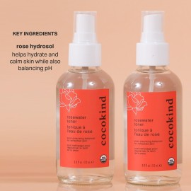 Rosewater Facial Toner by Cocokind, Multipurpose Spray to Set Makeup, Double Cleanse, and Balance Skins pH, Made with Rose Hydrosol, 4 Fl Oz Rosewater Facial Toner by Cocokind, Multipurpose Spray to Set Makeup, Double Cleanse, and Balance Skins pH, Made with Rose Hydrosol, 4 Fl Oz