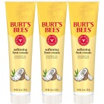 Burt\'s Bees Softening Foot Cream with Coconut Oil and Soap Bark, 4.3 Ounces, Pack of 3