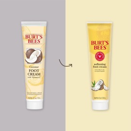 Burt\'s Bees Softening Foot Cream with Coconut Oil and Soap Bark, 4.3 Ounces, Pack of 3 Burt\'s Bees Softening Foot Cream with Coconut Oil and Soap Bark, 4.3 Ounces, Pack of 3