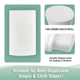 wegreeco Unscented Diaper Liners,Fragance Free and Chlorine Free - 100 Sheets Per Roll (1 Roll) wegreeco Unscented Diaper Liners,Fragance Free and Chlorine Free - 100 Sheets Per Roll (1 Roll)