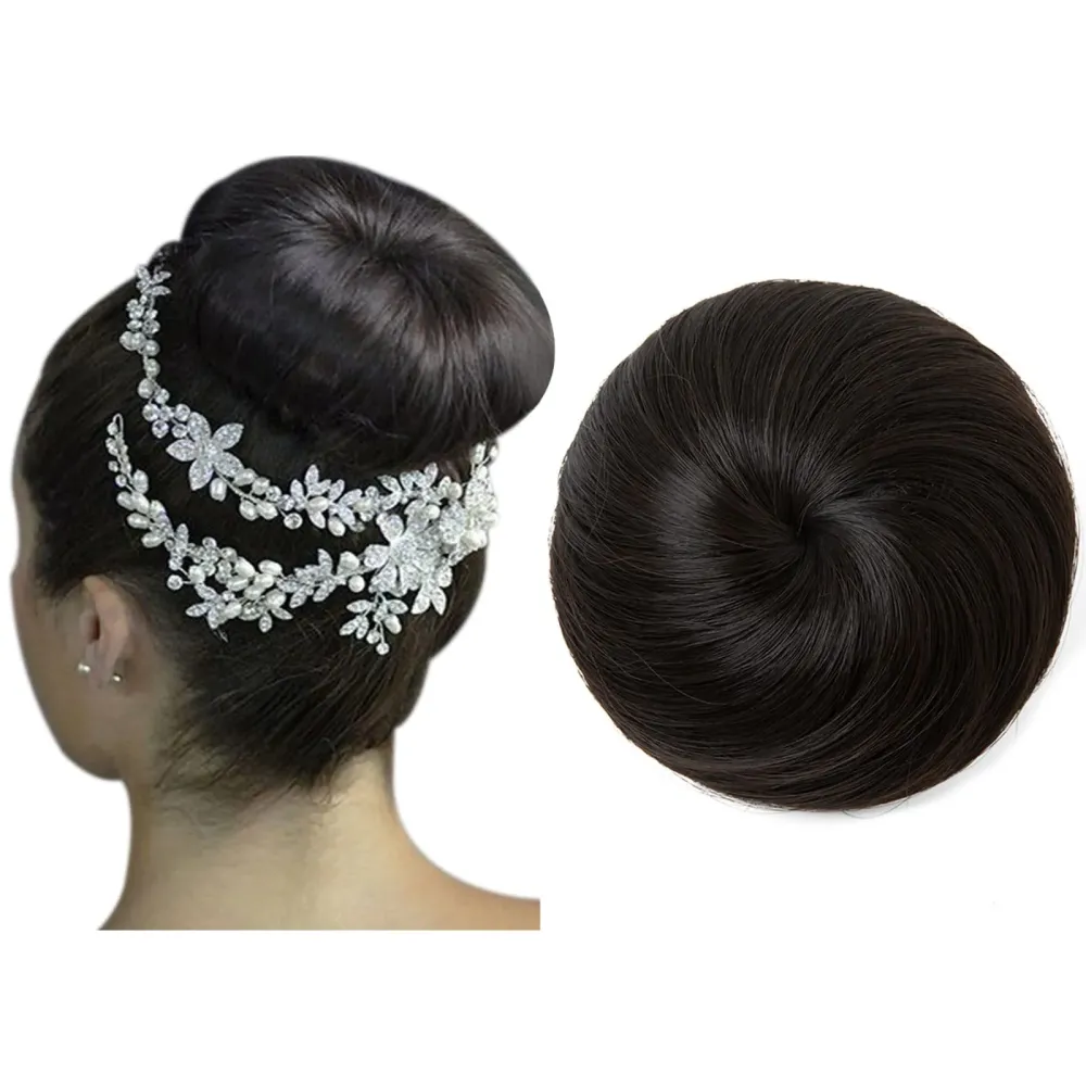 SARLA Black Brown Hair Bun Extension Updo Drawstring Ballet Buns Hair Pieces for Women Girls Lady Synthetic Donut Chignon SARLA Black Brown Hair Bun Extension Updo Drawstring Ballet Buns Hair Pieces for Women Girls Lady Synthetic Donut Chignon
