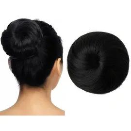 SARLA Black Hair Bun Extension Synthetic Drawstring Fake Ballet Bun for Women Girls Lady Updo Donut Chignon SARLA Black Hair Bun Extension Synthetic Drawstring Fake Ballet Bun for Women Girls Lady Updo Donut Chignon