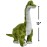 Rhode Island Novelty 15-inch Wide Animal Den Brachiosaurus Plush, 15 L x 4 W x 11 H