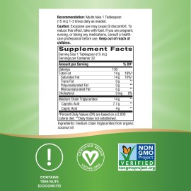 Nature\'s Way Organic MCT Oil, 16 Fl Oz, Brain and Body Fuel from Coconuts*, C8 Caprylic Acid and C10 Capric Acid, Keto and Paleo Certified, Organic, Non-GMO Project Verified Nature\'s Way Organic MCT Oil, 16 Fl Oz, Brain and Body Fuel from Coconuts*, C8 Caprylic Acid and C10 Capric Acid, Keto and Paleo Certified, Organic, Non-GMO Project Verified