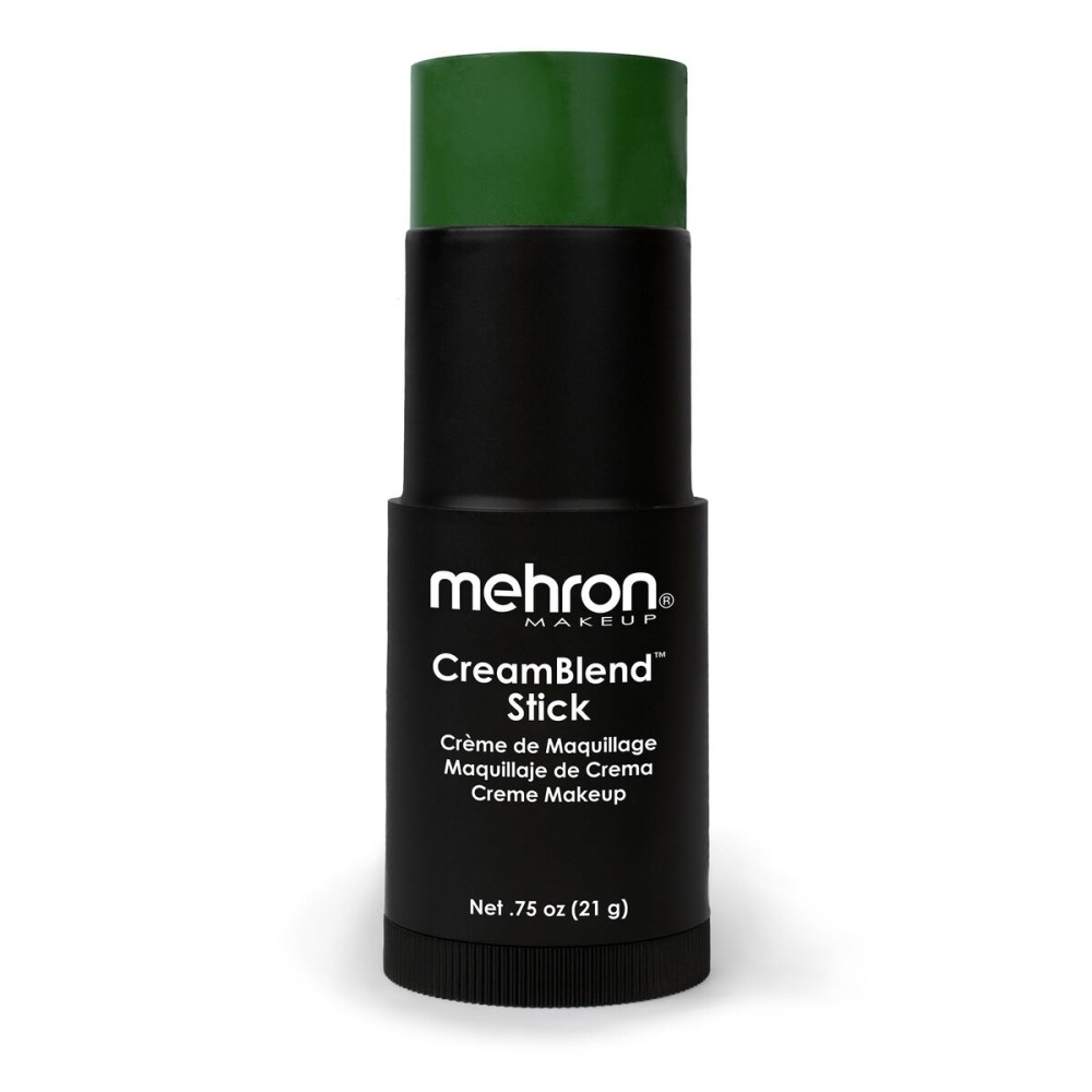 Mehron Makeup CreamBlend Stick | Face Paint, Body Paint, & Foundation Cream Makeup | Perfect for Halloween .75 oz (21 g) (Green) Mehron Makeup CreamBlend Stick | Face Paint, Body Paint, & Foundation Cream Makeup | Perfect for Halloween .75 oz (21 g) (Green)