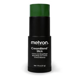 Mehron Makeup CreamBlend Stick | Face Paint, Body Paint, & Foundation Cream Makeup | Perfect for Halloween .75 oz (21 g) (Green) Mehron Makeup CreamBlend Stick | Face Paint, Body Paint, & Foundation Cream Makeup | Perfect for Halloween .75 oz (21 g) (Green)