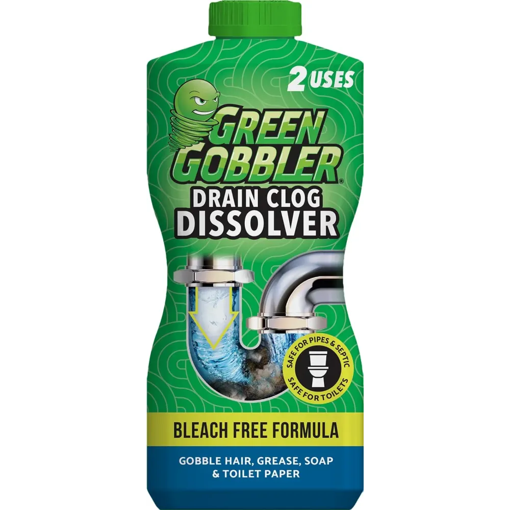 Green Gobbler Drain Clog Dissolver, Drain Opener-Cleaner ,Toilet Clog Remover, 31 oz Green Gobbler Drain Clog Dissolver, Drain Opener-Cleaner ,Toilet Clog Remover, 31 oz