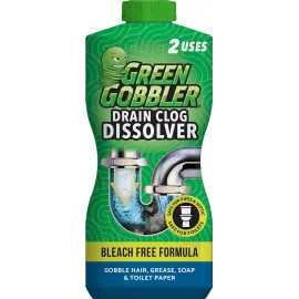 Green Gobbler Drain Clog Dissolver, Drain Opener-Cleaner ,Toilet Clog Remover, 31 oz