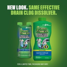 Green Gobbler Drain Clog Dissolver, Drain Opener-Cleaner ,Toilet Clog Remover, 31 oz Green Gobbler Drain Clog Dissolver, Drain Opener-Cleaner ,Toilet Clog Remover, 31 oz