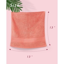 Cleanbear Face-Cloth Washcloths Set,100% Cotton, High Absorbent, 6-Pack 6 Colors, Size13 x13-deep Color Cleanbear Face-Cloth Washcloths Set,100% Cotton, High Absorbent, 6-Pack 6 Colors, Size13 x13-deep Color