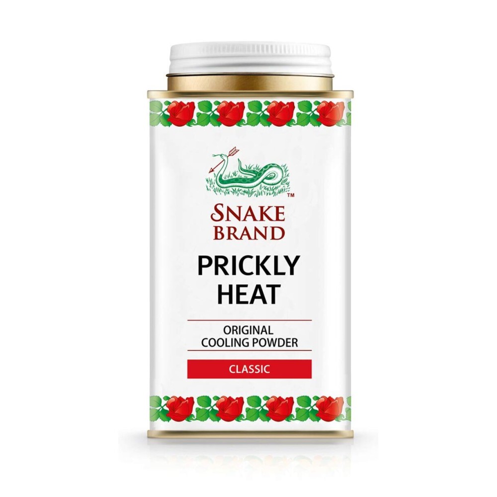 Snake Brand Prickly Heat Cooling Powder for Everyday Use - Anti-Chafing, Heat Rash Relief, Absorbs Sweat, Classic Original Scent (4.9 Oz / 140g) Snake Brand Prickly Heat Cooling Powder for Everyday Use - Anti-Chafing, Heat Rash Relief, Absorbs Sweat, Classic Original Scent (4.9 Oz / 140g)