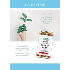 Snake Brand Prickly Heat Cooling Powder for Everyday Use - Anti-Chafing, Heat Rash Relief, Absorbs Sweat, Classic Original Scent (4.9 Oz / 140g) Snake Brand Prickly Heat Cooling Powder for Everyday Use - Anti-Chafing, Heat Rash Relief, Absorbs Sweat, Classic Original Scent (4.9 Oz / 140g)