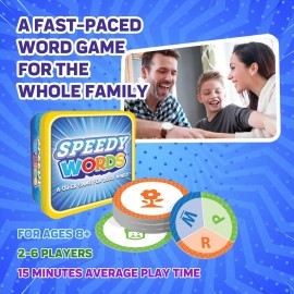 Foxmind Speedy Words Quick Word Game, On The Go Educational Kids and Adult Card Games, 15 Minute Fun Card Games for 2 Players or More, Card Game for Family Night, Parties, and More Foxmind Speedy Words Quick Word Game, On The Go Educational Kids and Adult Card Games, 15 Minute Fun Card Games for 2 Players or More, Card Game for Family Night, Parties, and More