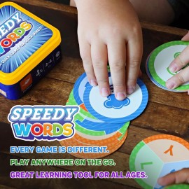Foxmind Speedy Words Quick Word Game, On The Go Educational Kids and Adult Card Games, 15 Minute Fun Card Games for 2 Players or More, Card Game for Family Night, Parties, and More Foxmind Speedy Words Quick Word Game, On The Go Educational Kids and Adult Card Games, 15 Minute Fun Card Games for 2 Players or More, Card Game for Family Night, Parties, and More