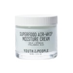 Youth To The People Superfood Air-Whip Moisture Cream, Full Size (2 fl oz), 48-Hr Hydrating Face Moisturizer, Hyaluronic Acid, Kale and Green Tea for Glowing Skin, Non-Greasy, Vegan