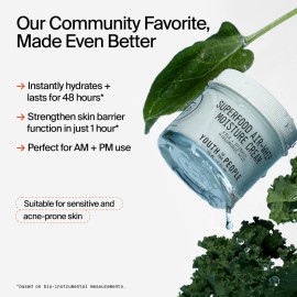 Youth To The People Superfood Air-Whip Moisture Cream, Full Size (2 fl oz), 48-Hr Hydrating Face Moisturizer, Hyaluronic Acid, Kale and Green Tea for Glowing Skin, Non-Greasy, Vegan Youth To The People Superfood Air-Whip Moisture Cream, Full Size (2 fl oz), 48-Hr Hydrating Face Moisturizer, Hyaluronic Acid, Kale and Green Tea for Glowing Skin, Non-Greasy, Vegan