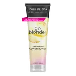 John Frieda Go Blonder Lightening Conditioner, Gradually Lightens Blonde Color, For Natural or Color-Treated Hair, Formulated with Citrus and Chamomile, Paraben Free, 8.3 Oz