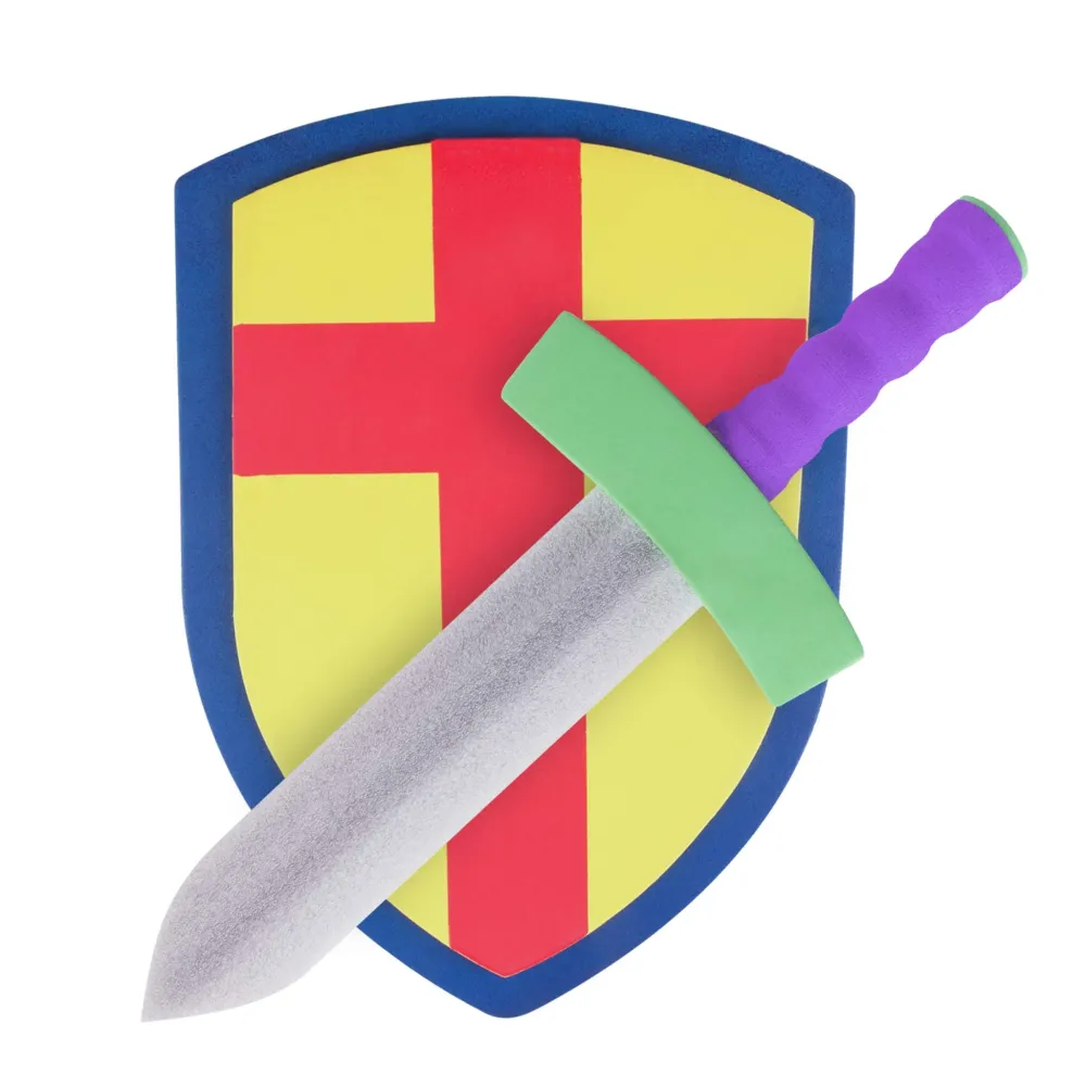 Super Z Outlet Children\'s Foam Toy Medieval Joust Sword & Shield Knight Set Lightweight Safe for Birthday Party Activities, Event Favors, Toy Gifts Super Z Outlet Children\'s Foam Toy Medieval Joust Sword & Shield Knight Set Lightweight Safe for Birthday Party Activities, Event Favors, Toy Gifts