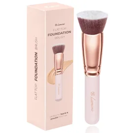 LAMORA Flat Top Versatile Multi-Purpose Foundation Brush - Soft, Cruelty-Free, Perfect for Sensitive Skin, Coverage Control & Layering, Use for Any Events or Daily Looks, For Makeup Pros & Beginners