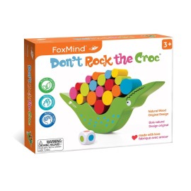 Foxmind Games Don\'t Rock The Croc, Toddler Boy Girl Games, Kids Games 3-5, Multiplayer 3 Year Old Board Games for Family Fun