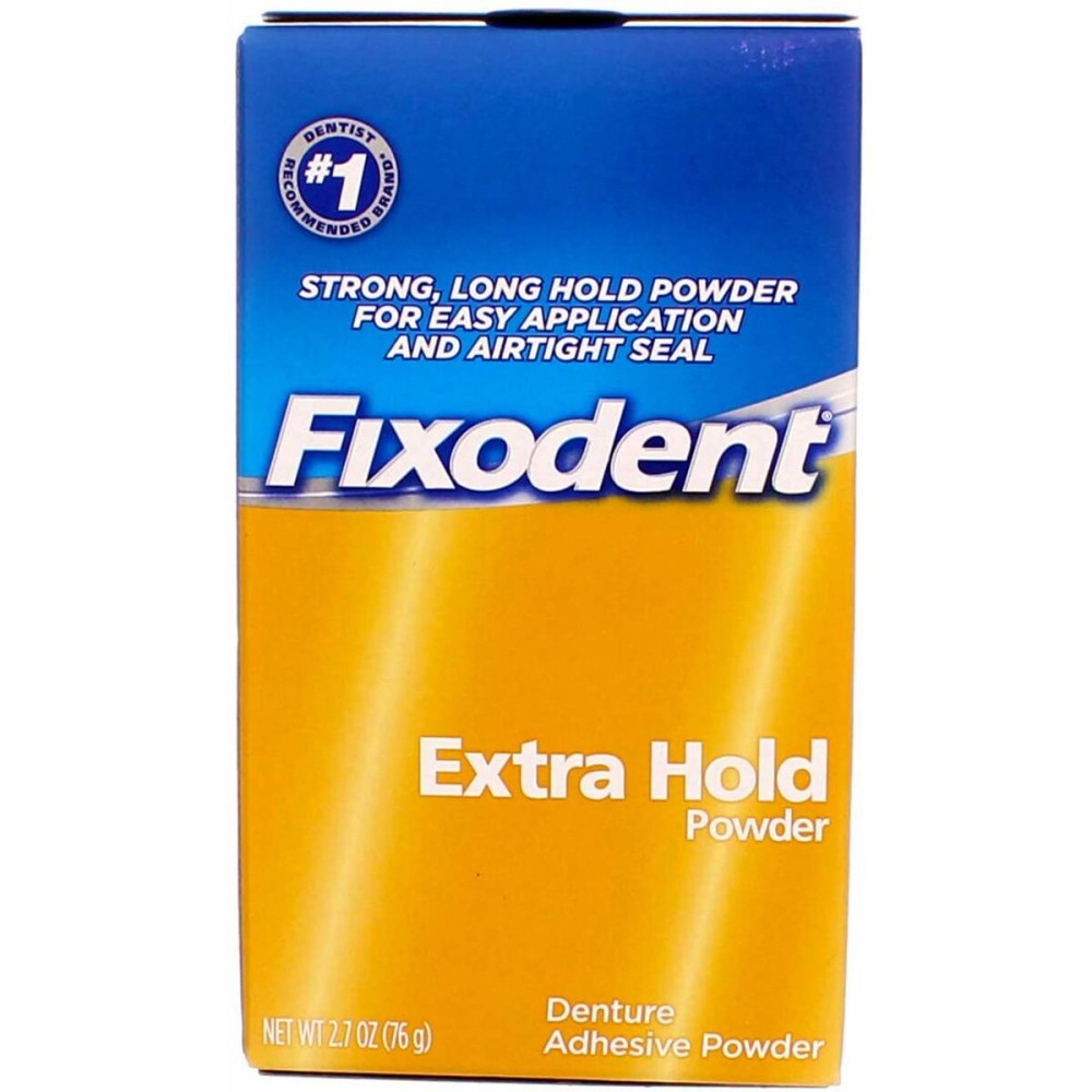 Fixodent Denture Adhesive Powder Extra Hold 2.70 oz (Pack of 3) Fixodent Denture Adhesive Powder Extra Hold 2.70 oz (Pack of 3)