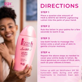 FAIR & WHITE So White, Skin Brightening Lotion - 500 ml / 17.6 Fl oz - Daily Moisturizing Body Lotion