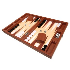 13-inch Premium Backgammon Set - Travel Size - Desert Brown Board 13-inch Premium Backgammon Set - Travel Size - Desert Brown Board