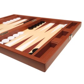 13-inch Premium Backgammon Set - Travel Size - Desert Brown Board 13-inch Premium Backgammon Set - Travel Size - Desert Brown Board