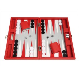 13-inch Premium Backgammon Set - Travel Size - Red Board 13-inch Premium Backgammon Set - Travel Size - Red Board