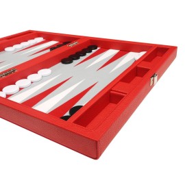 13-inch Premium Backgammon Set - Travel Size - Red Board 13-inch Premium Backgammon Set - Travel Size - Red Board