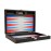 13-inch Premium Backgammon Set - Travel Size - Black Board, Scarlet Red and Patriot Blue Points
