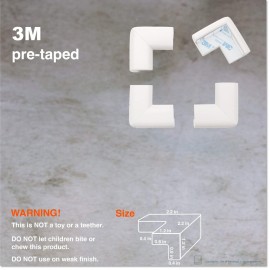 Roving Cove HeftyFit Corner Protector for Baby (8 Large Corners), Heavy-Duty Soft Rubber Foam Furniture Corner Bumper Guards, 3M Adhesive Pre-Taped, Oyster White (Off White) Roving Cove HeftyFit Corner Protector for Baby (8 Large Corners), Heavy-Duty Soft Rubber Foam Furniture Corner Bumper Guards, 3M Adhesive Pre-Taped, Oyster White (Off White)