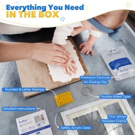 Bubzi Co Baby Footprint Kit, Baby Foot and Hand Print Kit, Baby Keepsake Frame, Nursery Pictures Frames, Hand Print Mold Kit, New Mom Gifts, Baby Newborn Essentials Must Haves, Baby Shower Gifts Bubzi Co Baby Footprint Kit, Baby Foot and Hand Print Kit, Baby Keepsake Frame, Nursery Pictures Frames, Hand Print Mold Kit, New Mom Gifts, Baby Newborn Essentials Must Haves, Baby Shower Gifts