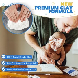 Bubzi Co Baby Footprint Kit, Baby Foot and Hand Print Kit, Baby Keepsake Frame, Nursery Pictures Frames, Hand Print Mold Kit, New Mom Gifts, Baby Newborn Essentials Must Haves, Baby Shower Gifts Bubzi Co Baby Footprint Kit, Baby Foot and Hand Print Kit, Baby Keepsake Frame, Nursery Pictures Frames, Hand Print Mold Kit, New Mom Gifts, Baby Newborn Essentials Must Haves, Baby Shower Gifts