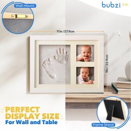 Bubzi Co Baby Footprint Kit, Baby Foot and Hand Print Kit, Baby Keepsake Frame, Nursery Pictures Frames, Hand Print Mold Kit, New Mom Gifts, Baby Newborn Essentials Must Haves, Baby Shower Gifts Bubzi Co Baby Footprint Kit, Baby Foot and Hand Print Kit, Baby Keepsake Frame, Nursery Pictures Frames, Hand Print Mold Kit, New Mom Gifts, Baby Newborn Essentials Must Haves, Baby Shower Gifts