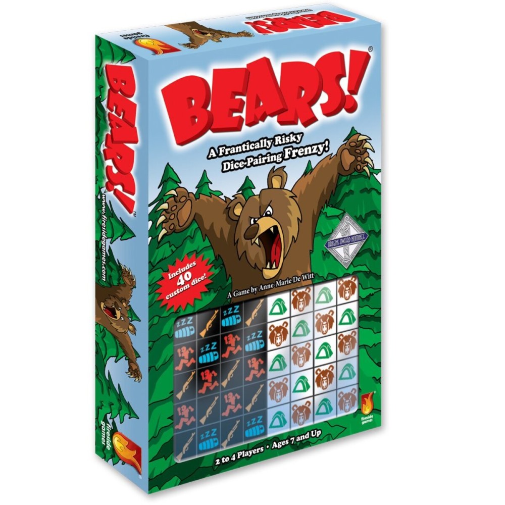 Bears - an Exciting Board Game for Family Fun - A Fast-Paced Dice Pairing Game for 2-4 Players Ages 7 and Up with 20 Minute Play Time by Fireside Games