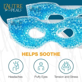 USA Merchant - 2 Redesigned Therapeutic Spa Gel Bead Eye Masks - Hot/Cold Reusable Ice Packs with Flexible Beads - Compress Therapy for Puffy Eyes, Dark Circles, Headaches, Migraines, Stress Relief USA Merchant - 2 Redesigned Therapeutic Spa Gel Bead Eye Masks - Hot/Cold Reusable Ice Packs with Flexible Beads - Compress Therapy for Puffy Eyes, Dark Circles, Headaches, Migraines, Stress Relief