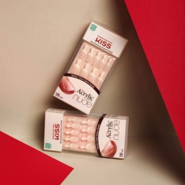 KISS Salon Acrylic Press On Nails, Nail glue included, \'Breathtaking\', French, Real Short Size, Squoval Shape, Includes 28 Nails, 2g Glue, 1 Manicure Stick, 1 Mini file KISS Salon Acrylic Press On Nails, Nail glue included, \'Breathtaking\', French, Real Short Size, Squoval Shape, Includes 28 Nails, 2g Glue, 1 Manicure Stick, 1 Mini file