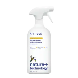 ATTITUDE Kitchen Cleaner, EWG Verified, Advanced Degreasing Power, Plant and Mineral-Based, Vegan, Citrus Zest, 27.1 Fl Oz