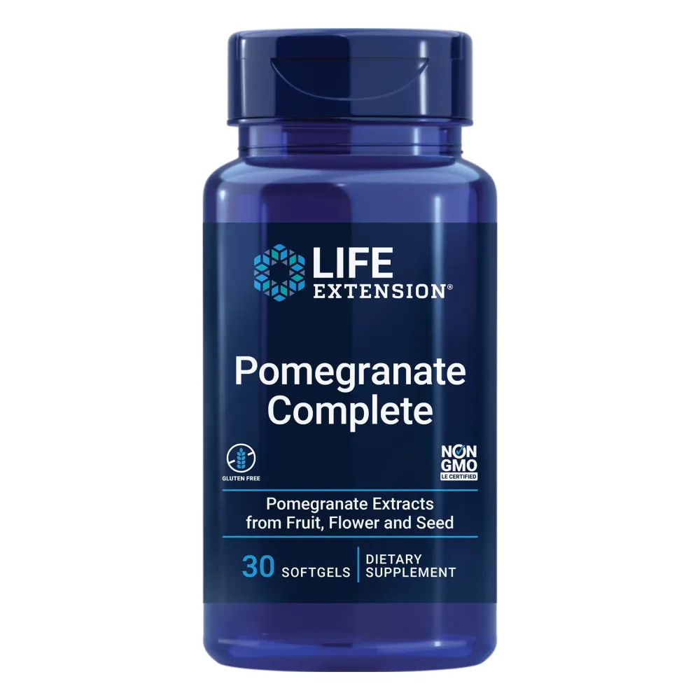Life Extension Pomegranate Complete, Fruit Extract, Flower, Seed Oil Extract, Cardiovascular Health, antioxidant Support, superfood Supplement, Gluten Free, Non-GMO, 30 softgels Life Extension Pomegranate Complete, Fruit Extract, Flower, Seed Oil Extract, Cardiovascular Health, antioxidant Support, superfood Supplement, Gluten Free, Non-GMO, 30 softgels