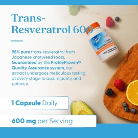 Doctor\'s Best Trans- Resveratrol 600, 98% Pure Trans-Resveratro, Non-GMO, Gluten Free, Soy Free, Vegan 60 Veggie Caps Doctor\'s Best Trans- Resveratrol 600, 98% Pure Trans-Resveratro, Non-GMO, Gluten Free, Soy Free, Vegan 60 Veggie Caps