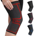 UFlex Athletics Compression Knee Brace for Women & Men Neoprene Knee Sleeves Support for Sports, Running, Weightlifting, Arthritis, Meniscus Tear, ACL, Hiking, Recovery Support & Fitness Large Red