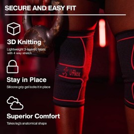 UFlex Athletics Compression Knee Brace for Women & Men Neoprene Knee Sleeves Support for Sports, Running, Weightlifting, Arthritis, Meniscus Tear, ACL, Hiking, Recovery Support & Fitness Large Red UFlex Athletics Compression Knee Brace for Women & Men Neoprene Knee Sleeves Support for Sports, Running, Weightlifting, Arthritis, Meniscus Tear, ACL, Hiking, Recovery Support & Fitness Large Red