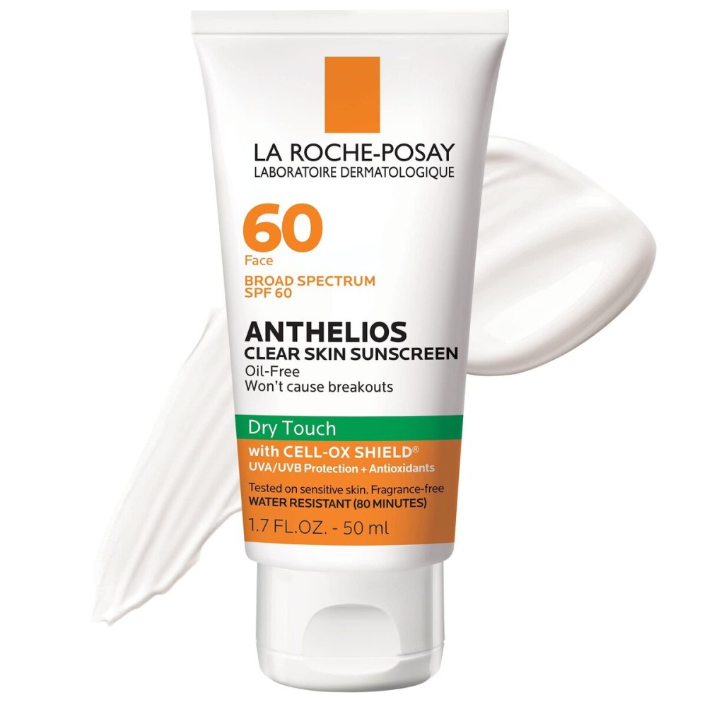La Roche-Posay Anthelios Clear Skin Sunscreen Dry Touch SPF 60, Oil Free Sunscreen For Face, Oil Absorbing, Broad Spectrum SPF + Antioxidants, Non-Greasy, Oxybenzone Free, Travel Size La Roche-Posay Anthelios Clear Skin Sunscreen Dry Touch SPF 60, Oil Free Sunscreen For Face, Oil Absorbing, Broad Spectrum SPF + Antioxidants, Non-Greasy, Oxybenzone Free, Travel Size