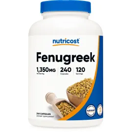 Nutricost Fenugreek Seed 1350mg, 240 Capsules - Gluten Free, Non-GMO, 675mg Per Capsule