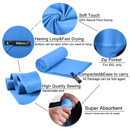 Rainleaf Microfiber Towel Perfect Travel & Gym & Camping Towel. Quick Dry - Super Absorbent - Ultra Compact - Lightweight. Suitable for Trip, Beach, Shower, Backpacking, Pool Rainleaf Microfiber Towel Perfect Travel & Gym & Camping Towel. Quick Dry - Super Absorbent - Ultra Compact - Lightweight. Suitable for Trip, Beach, Shower, Backpacking, Pool